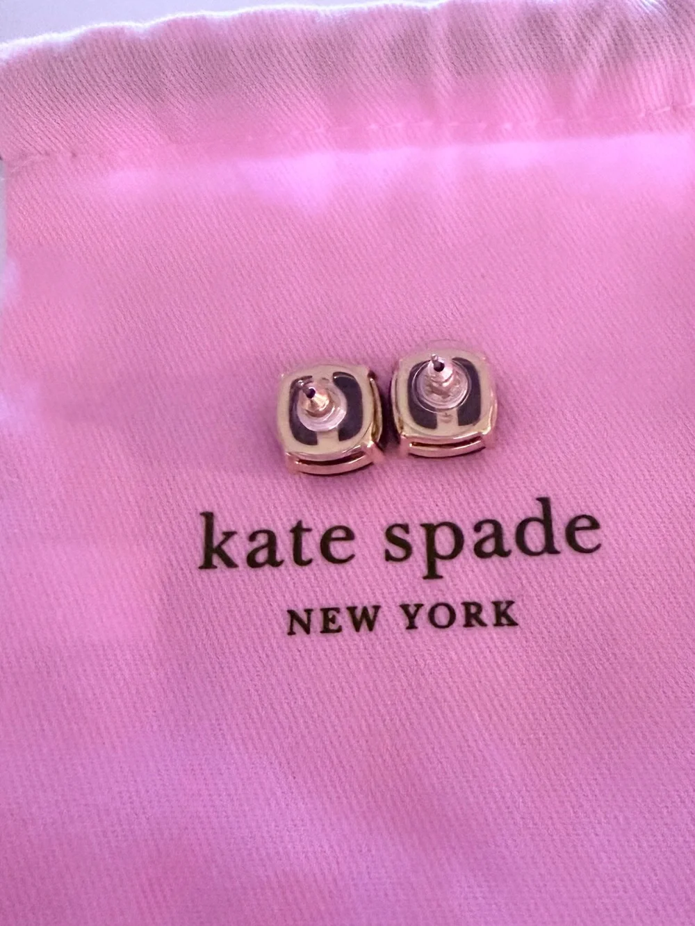 Kate Spade Black Cushion Stud Earrings